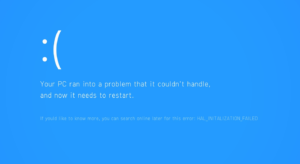 Your PC ran into a problem that it couldn't hande, and now it needs to restart error Your PC ran into a problem that it couldn't hande, and now it needs to restart error